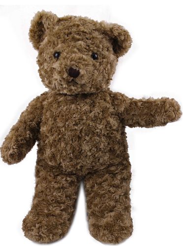 Teddybär kuschlig und anschmiegsam  mit Locken 57 cm braun