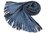 Strickschal, Streifen, blau-anthrazit, 100% Wolle (Merino)
