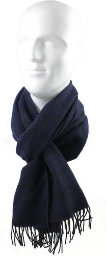 Schal Webschal Jacquard modisch blau 100% Wolle (Merino