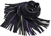 Strickschal Streifen modisch violett grau 100% Wolle (Merino)