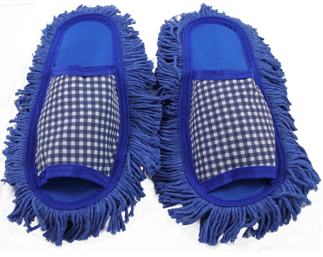 3X 1 Paar Bequeme Staub Mop Hausschuhe Schuhe Bodenreiniger-Blau H4H8 