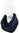 Loop XXL Strickschal Streifen & Doubleface modisch blau-bunt 100% Wolle (Merino) Unisex