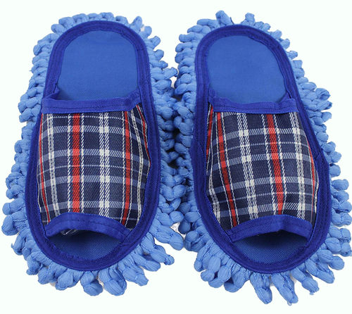 Hausschuhe Mop-Schuhe in blau rot Mikrofasser-sohle size 40-43 Unisex R-164