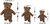 Teddybär kuschlig und anschmiegsam von Teddy House "Toby Bär" mit Locken 57 cm braun