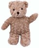 Teddybär kuschlig und anschmiegsam von Teddy House "Toby Bär" mit Locken 45 cm 18" beige