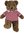 Teddybär kuschelig Toby Bär in braun mit Polo rot weiß 35 cm