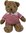 Teddybär kuschelig Toby Bär in braun mit Polo rot weiß 35 cm