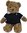 Teddybär kuschelig Toby Bär in braun mit Polo marine 45 cm