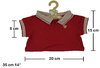 Outfit Bekleidung Teddybär Polo in rot passend für 35 cm 100% Baumwolle