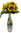 Rotfuchs Keramikvase Blumenvase Wohnzimmer Deko 37 cm Vogelmuster