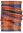 Herrenschal Webschal orange blau Wolle  Made in Germany R-720