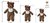 Teddybär kuschelig und anschmiegsam von TEDDY HOUSE  in braun Hose+tschrit 45 cm