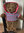 Teddybär kuschelig  von TEDDY HOUSE® "Toby Bär" in braun mit Polo+Hood pink blau 35 cm 14 K-363