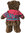 Teddybär kuschelig  von TEDDY HOUSE® "Toby Bär" in braun mit Polo+Hood pink blau 35 cm 14 K-363