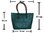 Handtasche Strohtasche Einkaufstasche Strandtasche in grün aus Schilf TS-4
