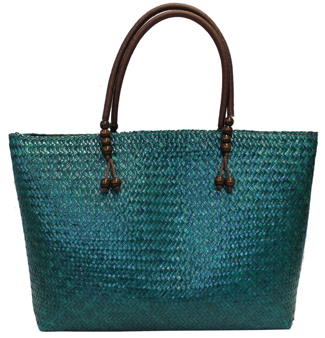Rotfuchs Damentasche Handtasche Strohtasche Einkaufstasche Strandtasche Sommertaschen in Handgefertigt aus Schilf 