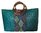 Handtasche Strohtasche Einkaufstasche Strandtasche in grün 45 cm Schilf TS-7