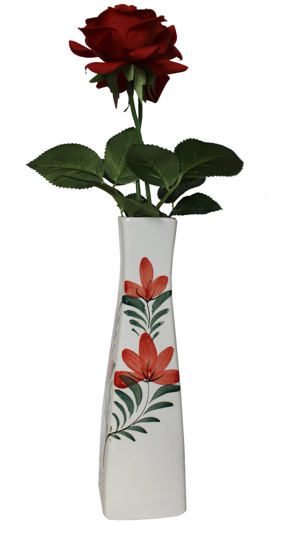 Keramikvase Blumenvase Wohnzimmer Deko 26 cm blumenmuster No3