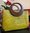 Handtasche Strohtasche Einkaufstasche Strandtasche in gelb 38 cm Schilf TS-14
