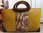 Handtasche Strohtasche Einkaufstasche Strandtasche in gelb 48 cm Schilf Ts-10