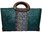 Handtasche Strohtasche Einkaufstasche Strandtasche in grün 48 cm Schilf TS-10