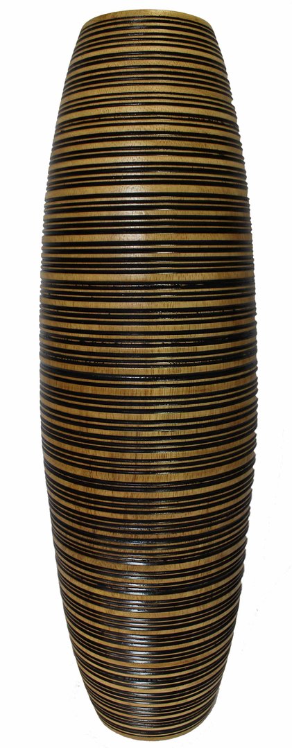 Blumenvase Holzvase Bodenvase Tischvase Dekovase 76 cm aus Mangoholz No25