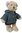 Outfit Bekleidung Teddybär jacke in blau passend für 30 cm 100% Baumwolle K-370