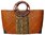 Handtasche Strohtasche Einkaufstasche Strandtasche in orange  45 cm Schilf TS-7-8-9