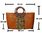 Handtasche Strohtasche Einkaufstasche Strandtasche in orange  45 cm Schilf TS-7-8-9