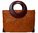 Handtasche Strohtasche Einkaufstasche Strandtasche in orange 38 cm Schilf TS-7-4