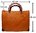 Handtasche Strohtasche Einkaufstasche Strandtasche in orange 42 cm Schilf