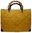 Handtasche Strohtasche Einkaufstasche Strandtasche in gelb 42 cm Schilf
