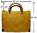 Handtasche Strohtasche Einkaufstasche Strandtasche in gelb 42 cm Schilf
