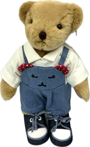 Teddybär kuschelig "Ken Bär"mit Hose und blau Schuhe 30 cm