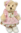 Teddybär kuschelig "Zeira Bär" in beige mit Rosadress Schuhe 30 cm