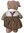 Teddybär kuschelig Toby Bär in beige grünes Shirt  Größe 35 cm