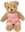 Teddybär kuschelig Toby Bär in beige mit Dress 35 cm 14 Zoll